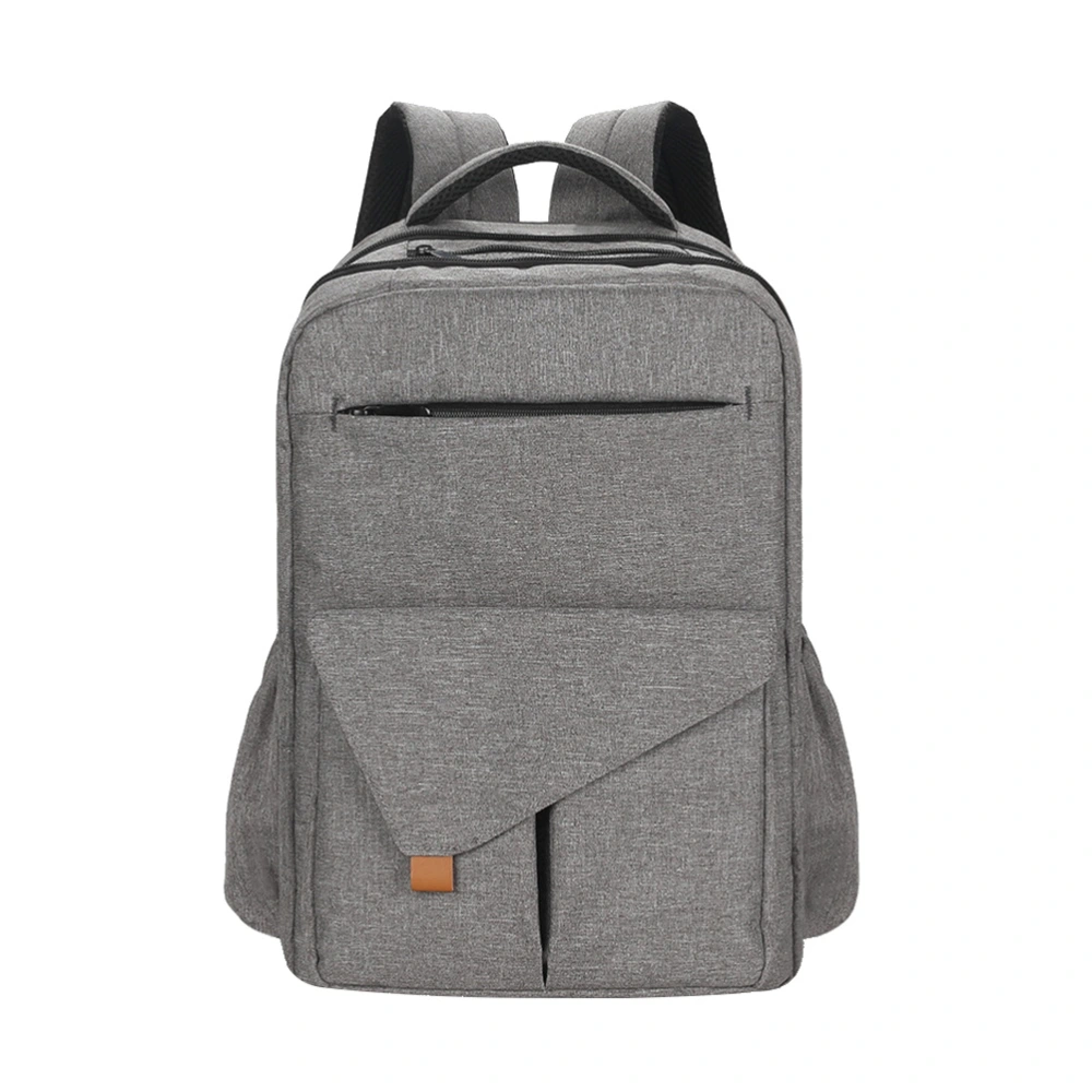 Dark Grey Large Capacity Backpack Mother Travel Satchel Fashion Women Storage Bag Multi-pocket Diaper Bag