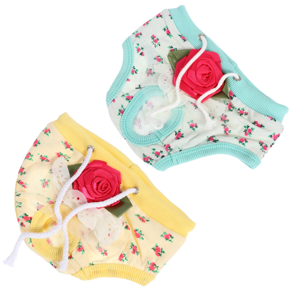 2pcs Pet Physiological Menstrual Breathable Diaper Dog Pet Sanitary Pantie