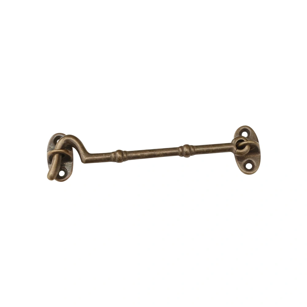 12CM Vintage Retro Brass Cabin Hook With Screws for Cabinet Door Windows (Antique Brass)