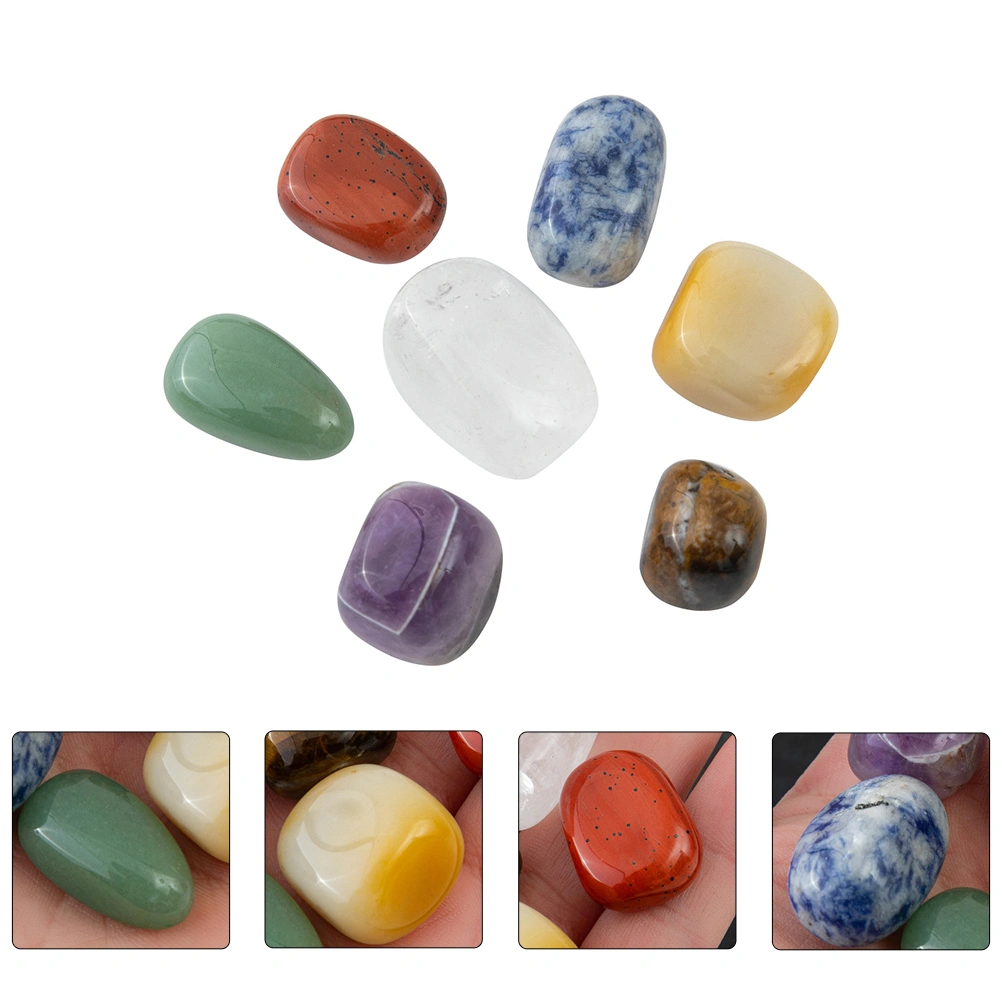 About 7pcs Natural Crystal Stone Healing Decoration Meditation Adornments