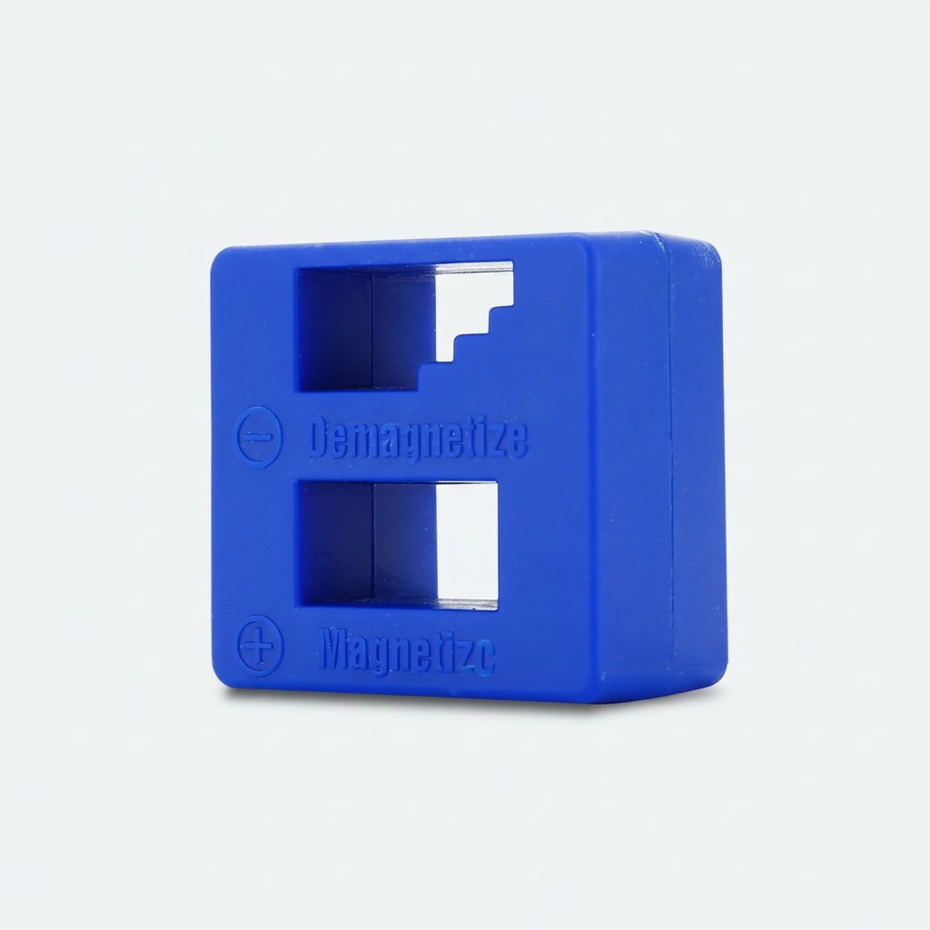 Magnetizer Demagnetizer for Screwdriver Tips Bits and Small Tools Small and Big Screws Drills Drill Bits Sockets (Blue)