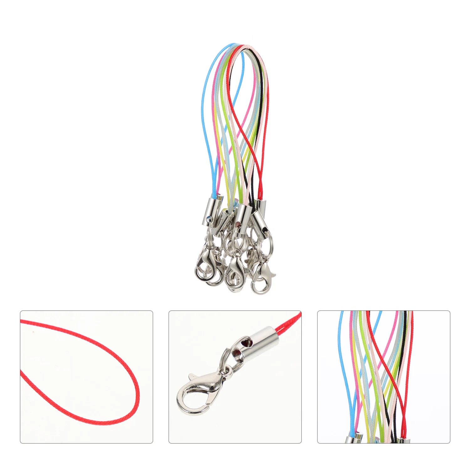 100pcs Phone Lanyards Simple Style Phone Chains Ropes Colored Phone Lanyards