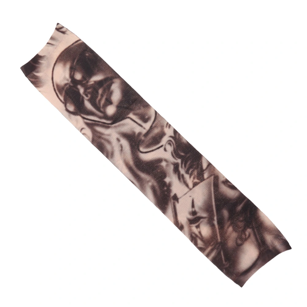 Cool Sleeve Sun UV Protection Elastic Arm Cover Sleeves Printed Simulation Sleeve for Outdoor Sports Hiking