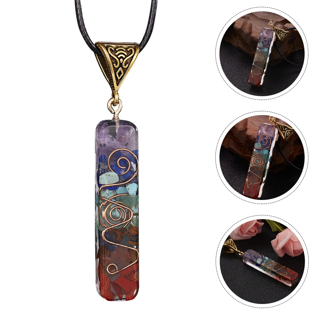 Decorative Stone Pendant Daily Use Stone Necklace Delicate Chakra Necklace Gift Accessory