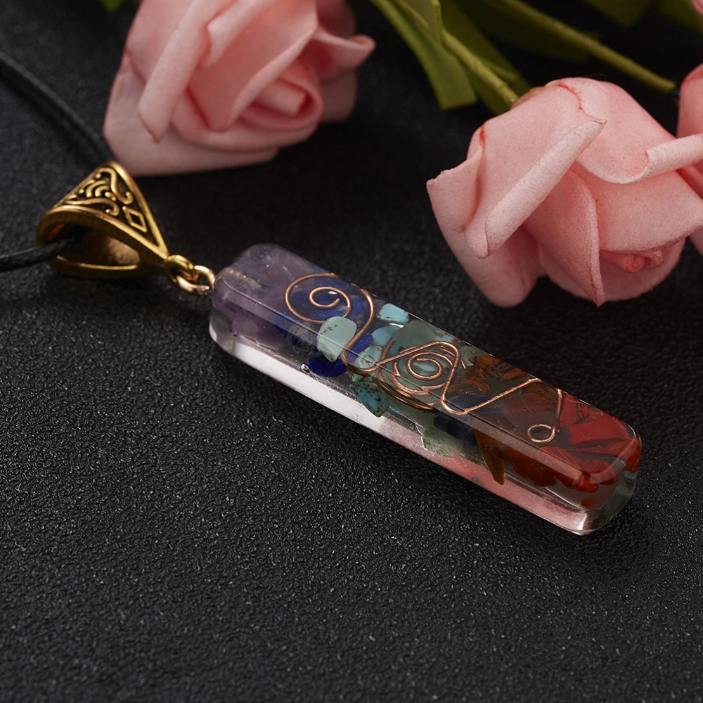 Decorative Stone Pendant Daily Use Stone Necklace Delicate Chakra Necklace Gift Accessory