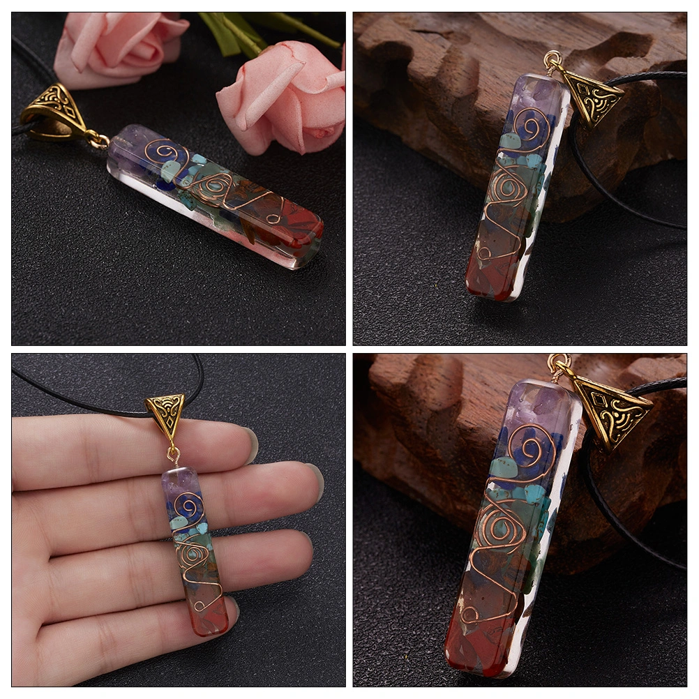 Decorative Stone Pendant Daily Use Stone Necklace Delicate Chakra Necklace Gift Accessory