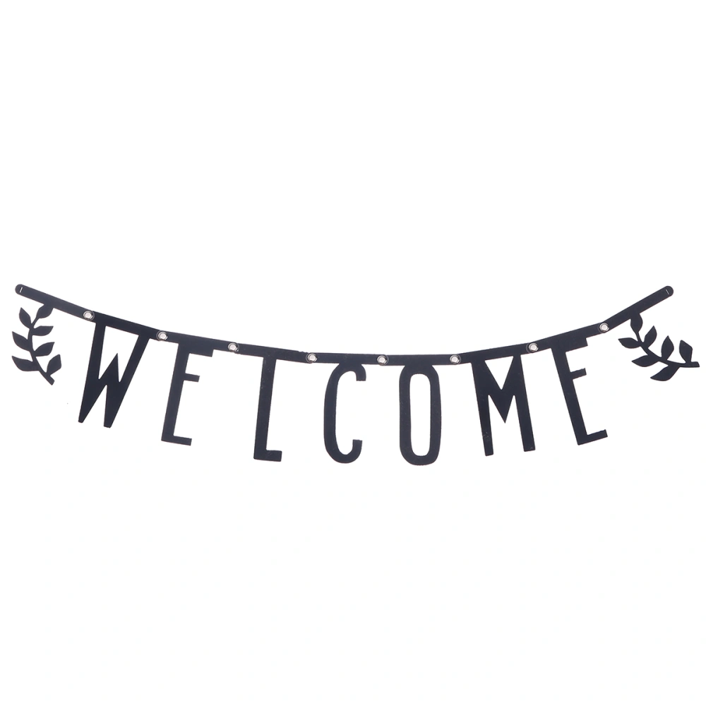 WELCOME Vintage Party Banner Wedding Birthday Bunting House Home Classroom Decorations Garland Photo Booth Props Back To School Party Supplies