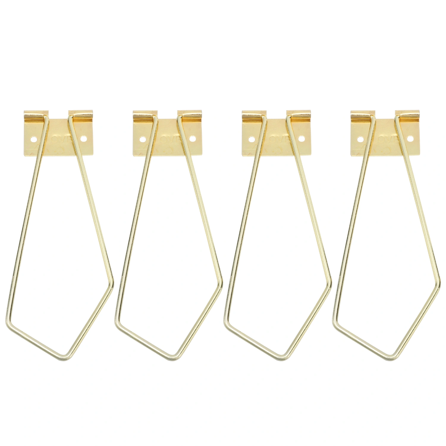 4pcs Simple Photo Frame Bracket Printing Support Imitation Gold Frame Bracket