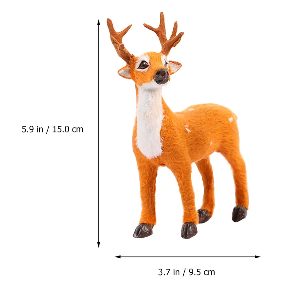 Simulation Deer Christmas Decor Desktop Layout Reindeer Toy Xmas Deer Model