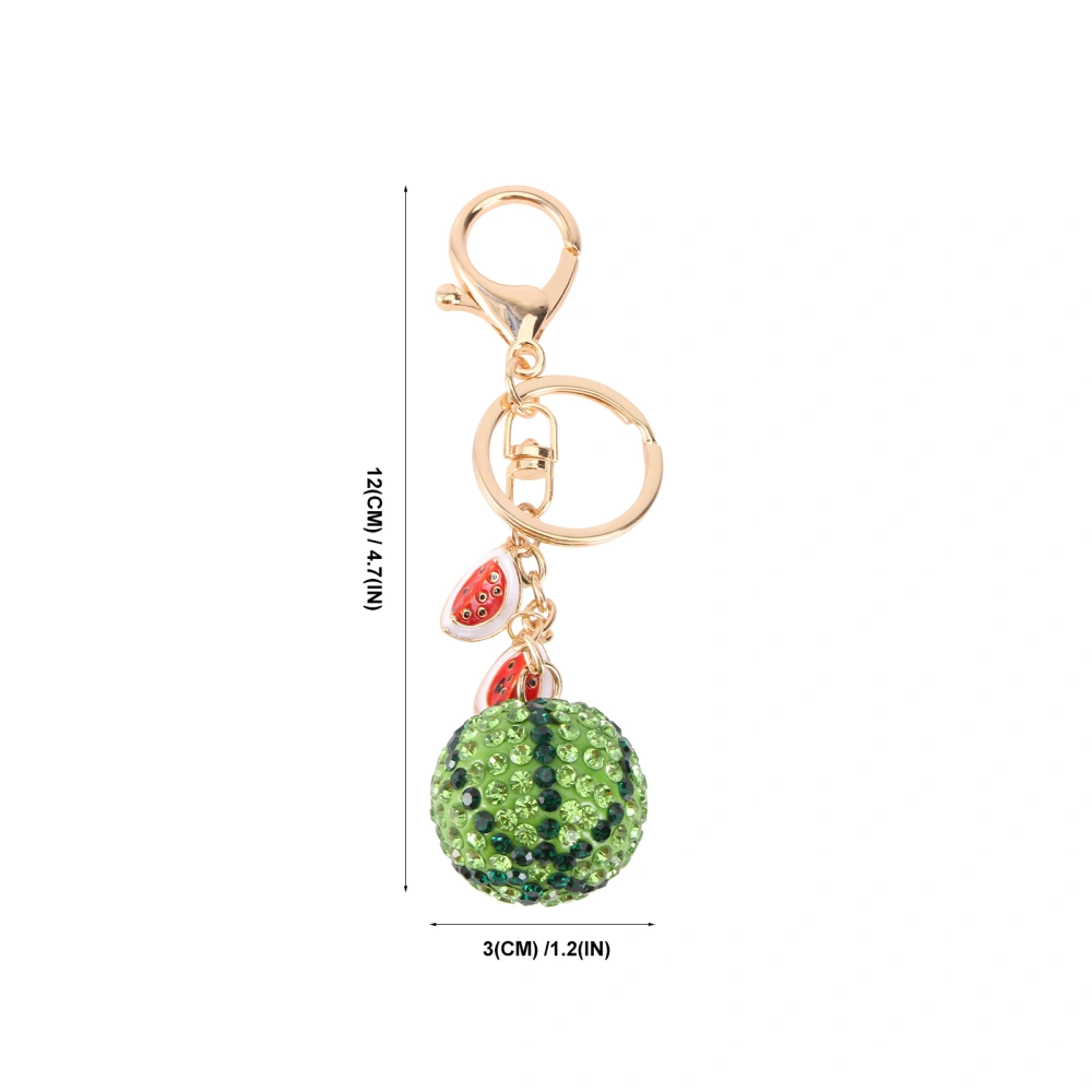 Shiny Crystal Watermelon Pendant Car Key Chain Key Jewelry Keyring Fashion Souvenir Key Holder Bag Decorations