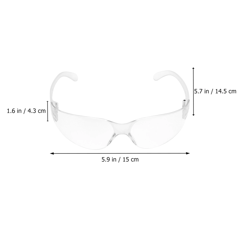 10PCS One-piece Type Glasses Portable Eye Protective Cover Anti-Spittle Eyes Protector Anti-shock Labour Protection Glasses for Women Men (Transparent)