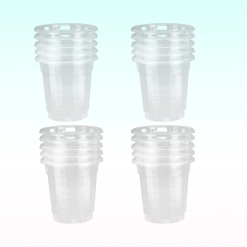 60PCS Disposable Plastic Cups Thicken Transparent Drinking Cup Party Supplies for Cafe Bar Restaurant