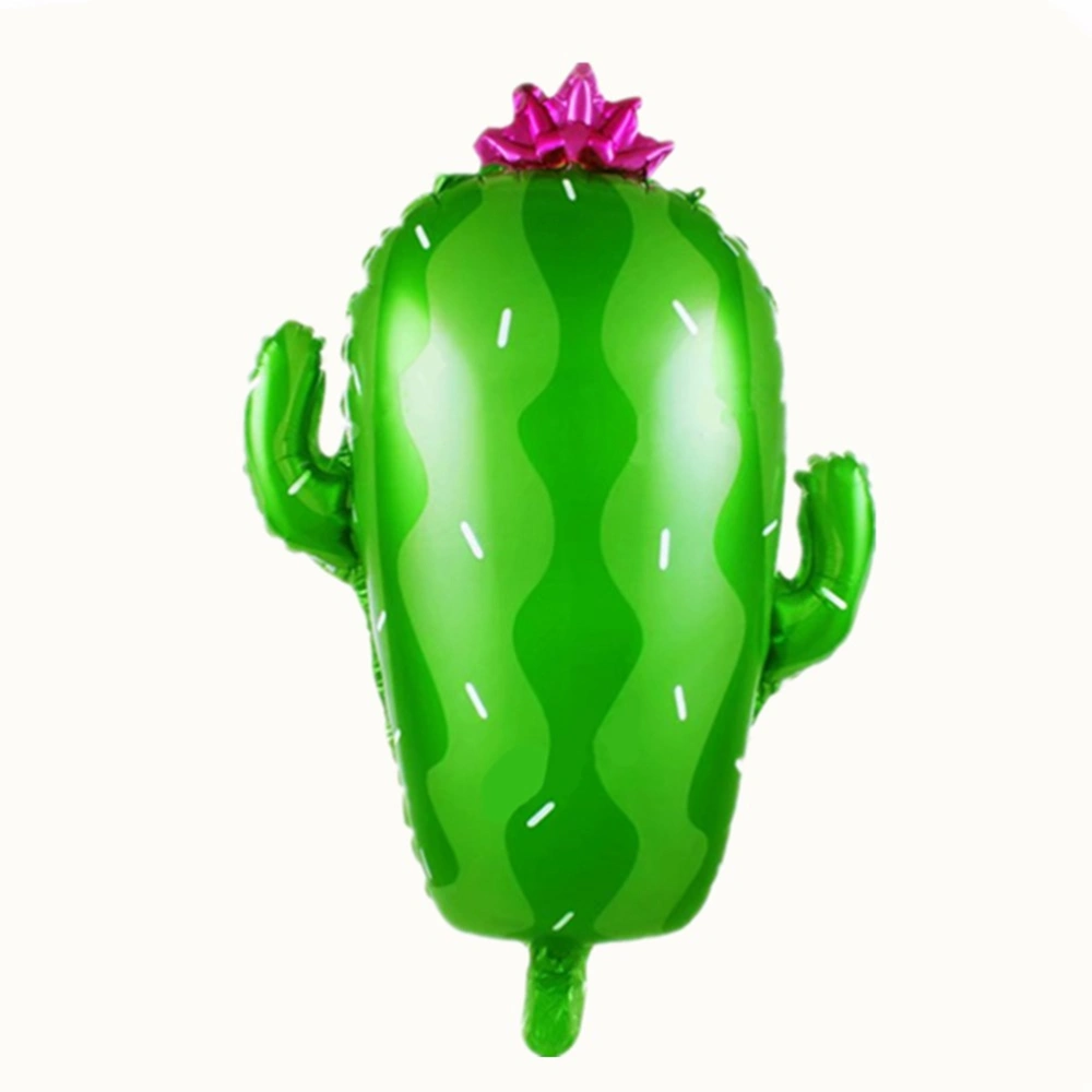 5pcs Cactus Balloon Creative Decor Aluminium Film Balloon for Party Birthday Gathering (Green 59x73cm)