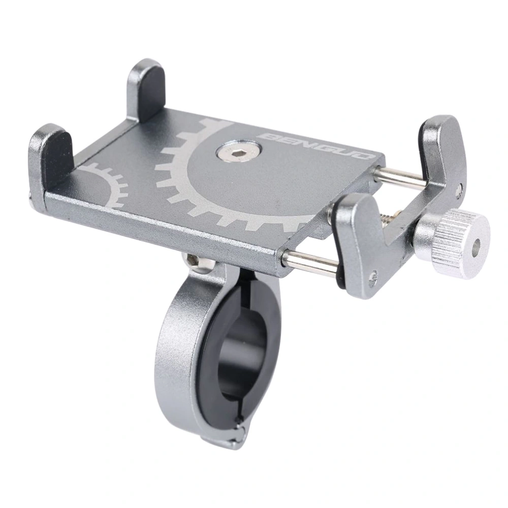 20-38mm Tube Diameter Aluminum Alloy Mobile Phone Bracket Mountain Bike Fixed Navigation Bracket(Silver)