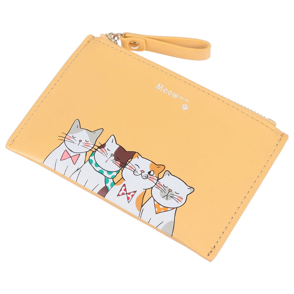 1pc Cash Wallet PU Wallet PU Cartoon Kitty Wallet Change Wallet for Cards Coins