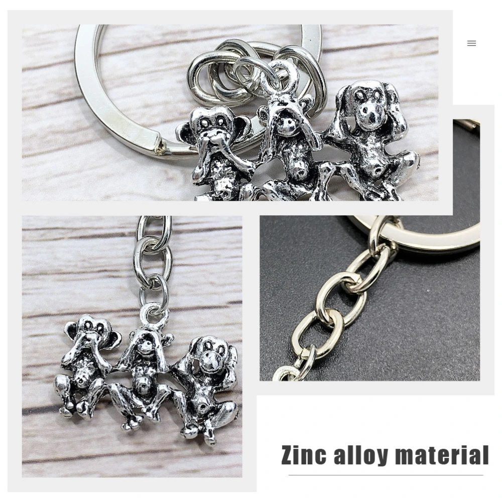 1pc Stylish Inspirational Theme Key Chains Backpack Pendants Daily Keychains (Silver)