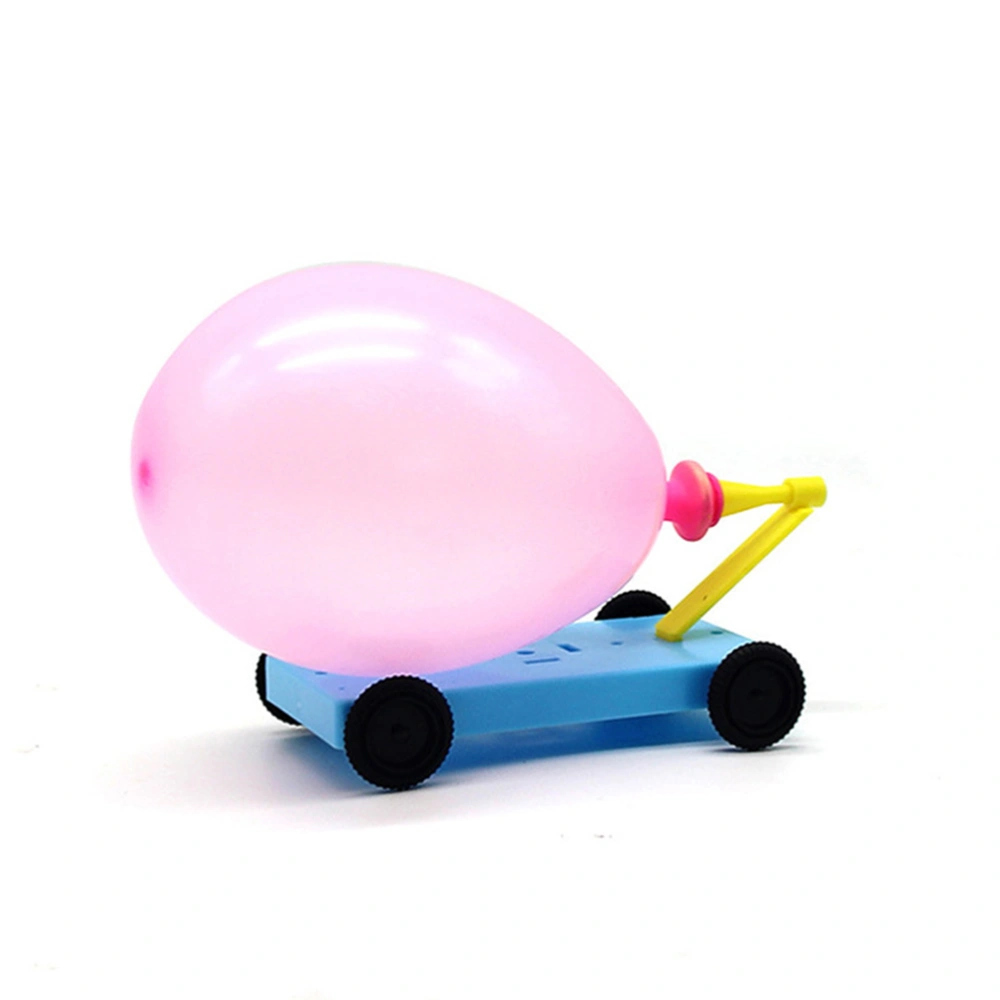 6pcs DIY Kids Vehicles Inertia Balloon Car Educational Playing Toy Car Assembly Model for Children (Random Color)