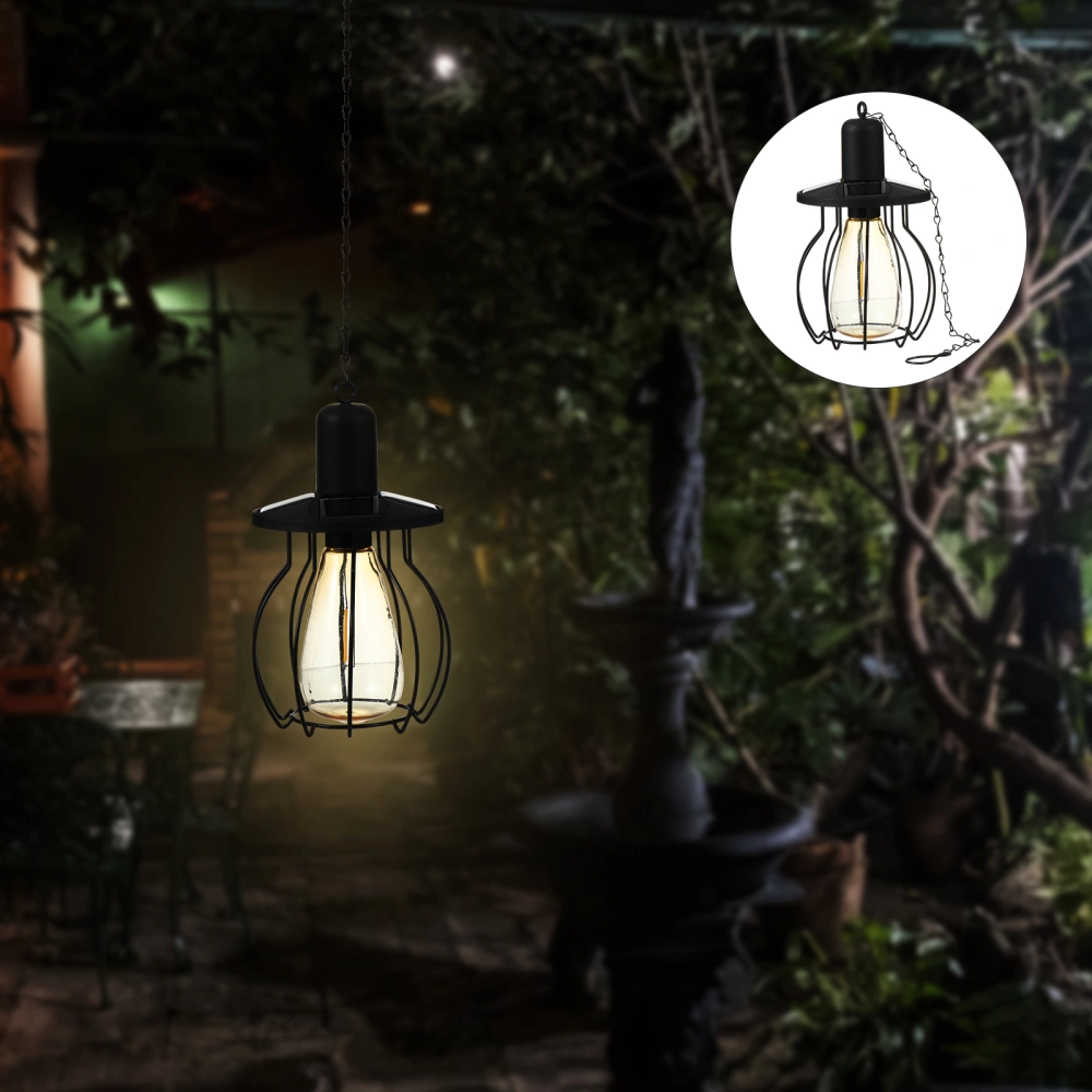 Solar Energy Power Hanging Light Garden Lamp Outdoor Wrought Iron Light