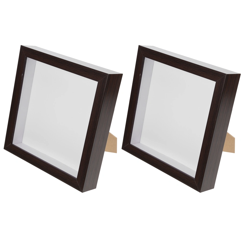 2Pcs Wooden Desktop Photo Frame Desktop Picture Frame Specimen Display Frame