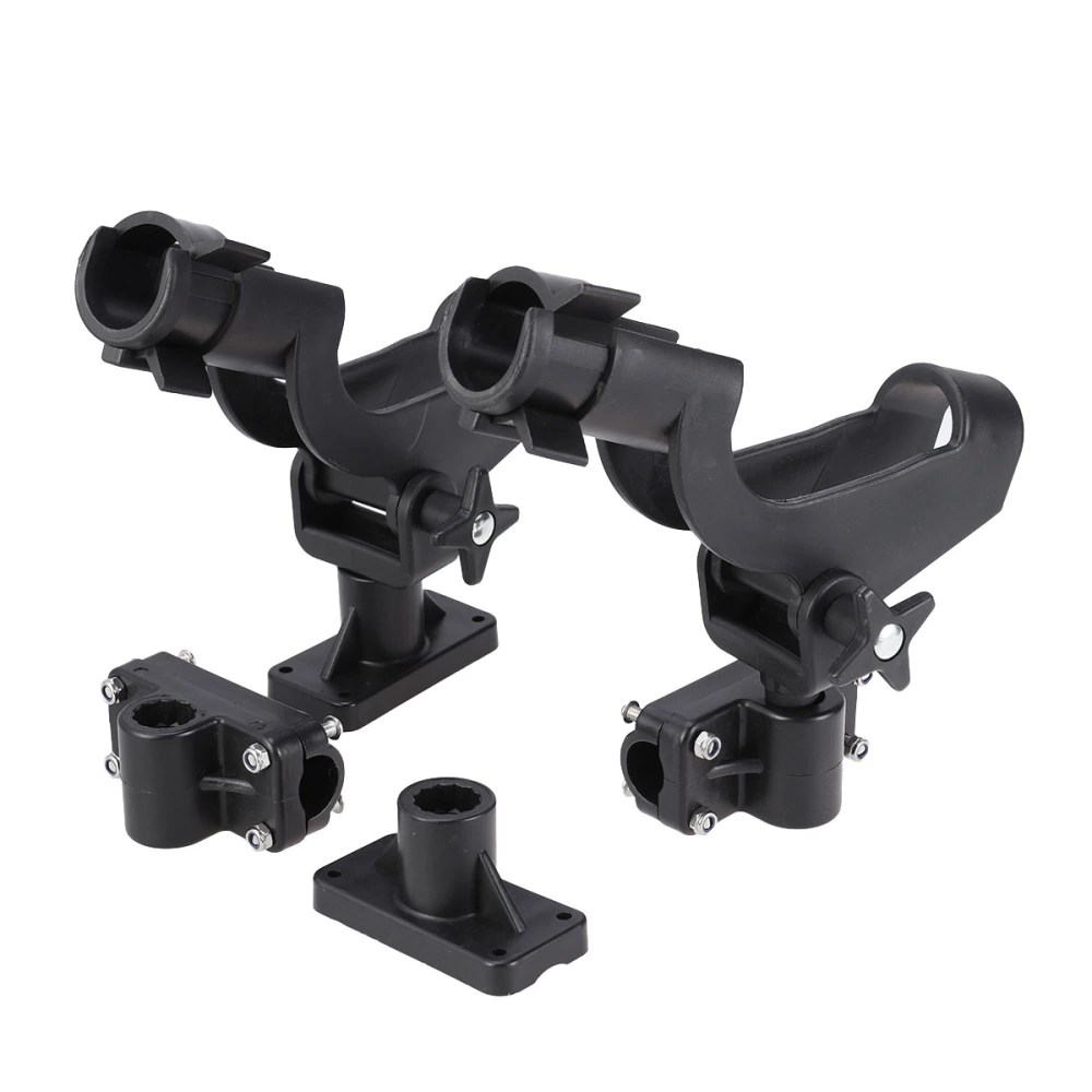 2PCS Rotating Kayak Fishing Seat Inclined Fishing Boat Fishing Bracket(Black)