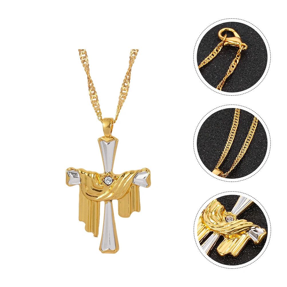 Jesus Charm Necklace Clavicle Chain Neck Chain Jesus Praying Hanging Pendant