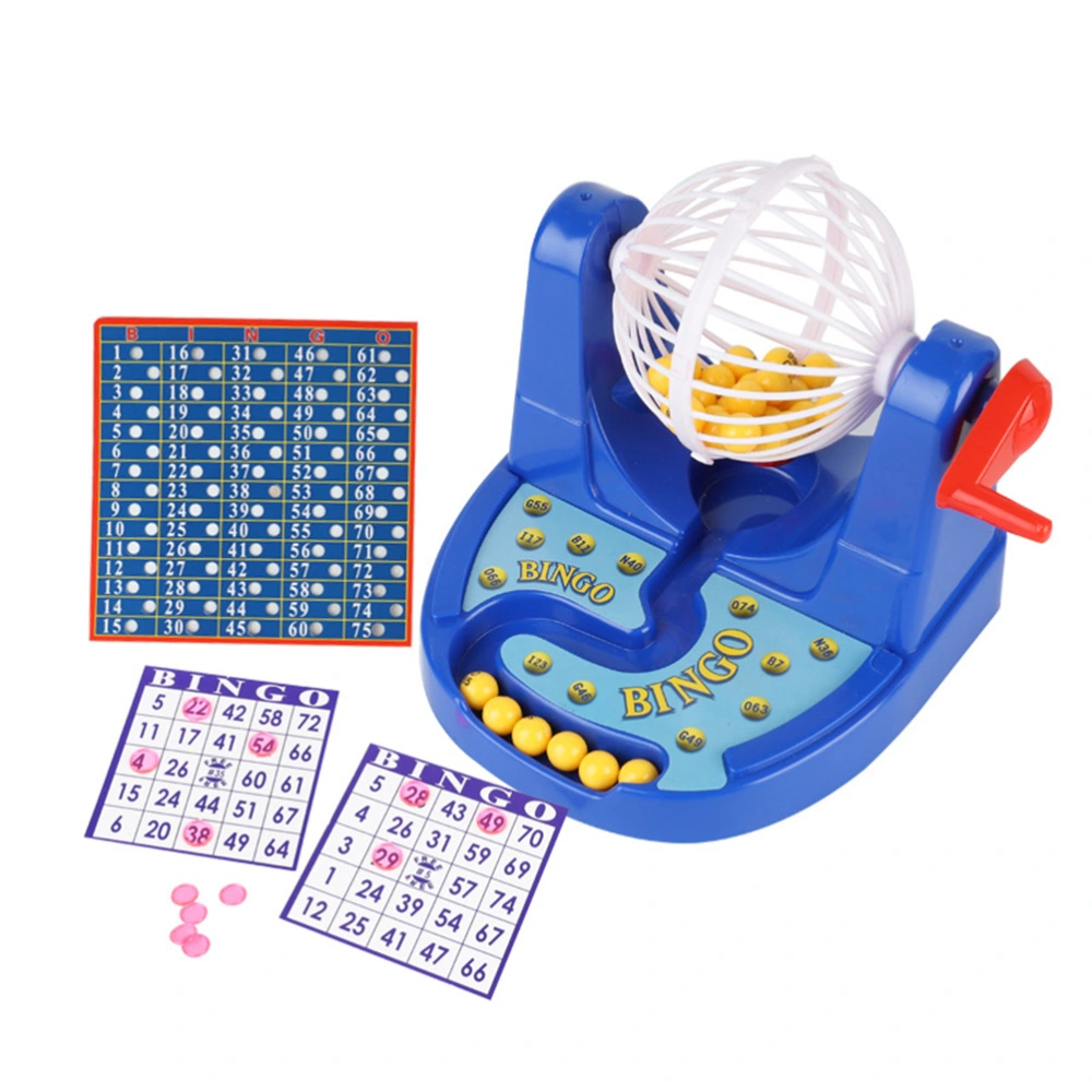 1pc Simulated Bingo Game Drawing Machine Board Game Children Educational Playthings (Blue)