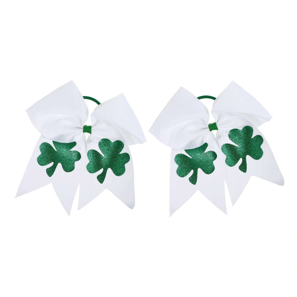 2pcs Lovely Clover Hair Tie Hair Bands Creative Headdress Party Hair Accessories for Kids Girls St Patrick's Day