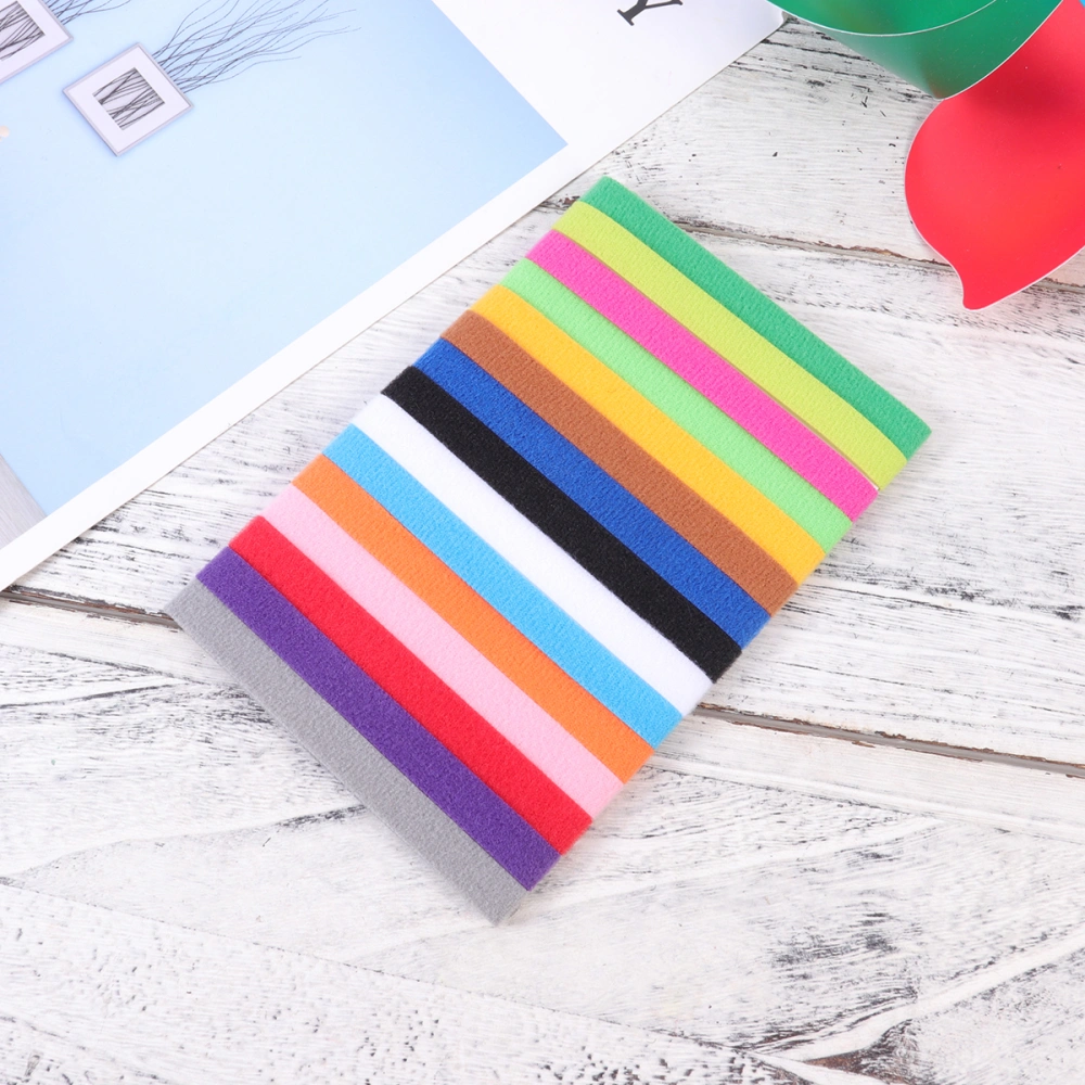 15 pcs 15 Colors Pet Identity Collars Adhesive Puppy ID Collars Double-sided Velve Adjustable ID Bands- Size S