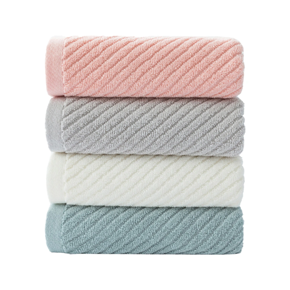 4Pcs Supple Washcloth Towels Home Cotton Face Washing Towels (Assorted Color)