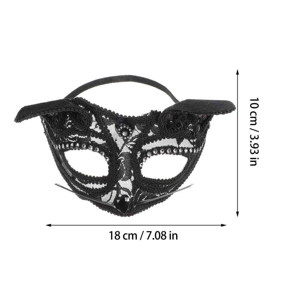 Halloween Mask Half Face Cosplay Festival Mask Women Masquerade Party Lace Mask