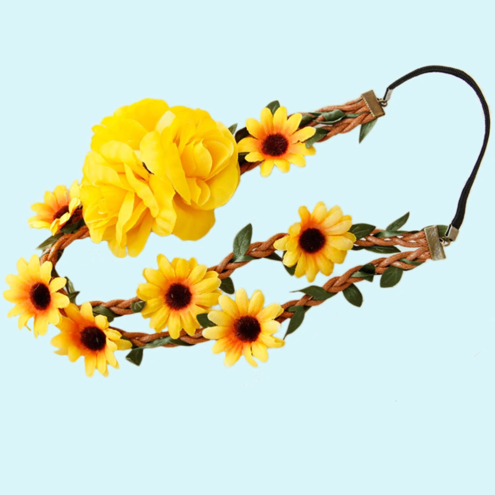 Floral Headband Daisy Flower Crown Hair Wreath Headpiece Hair Band