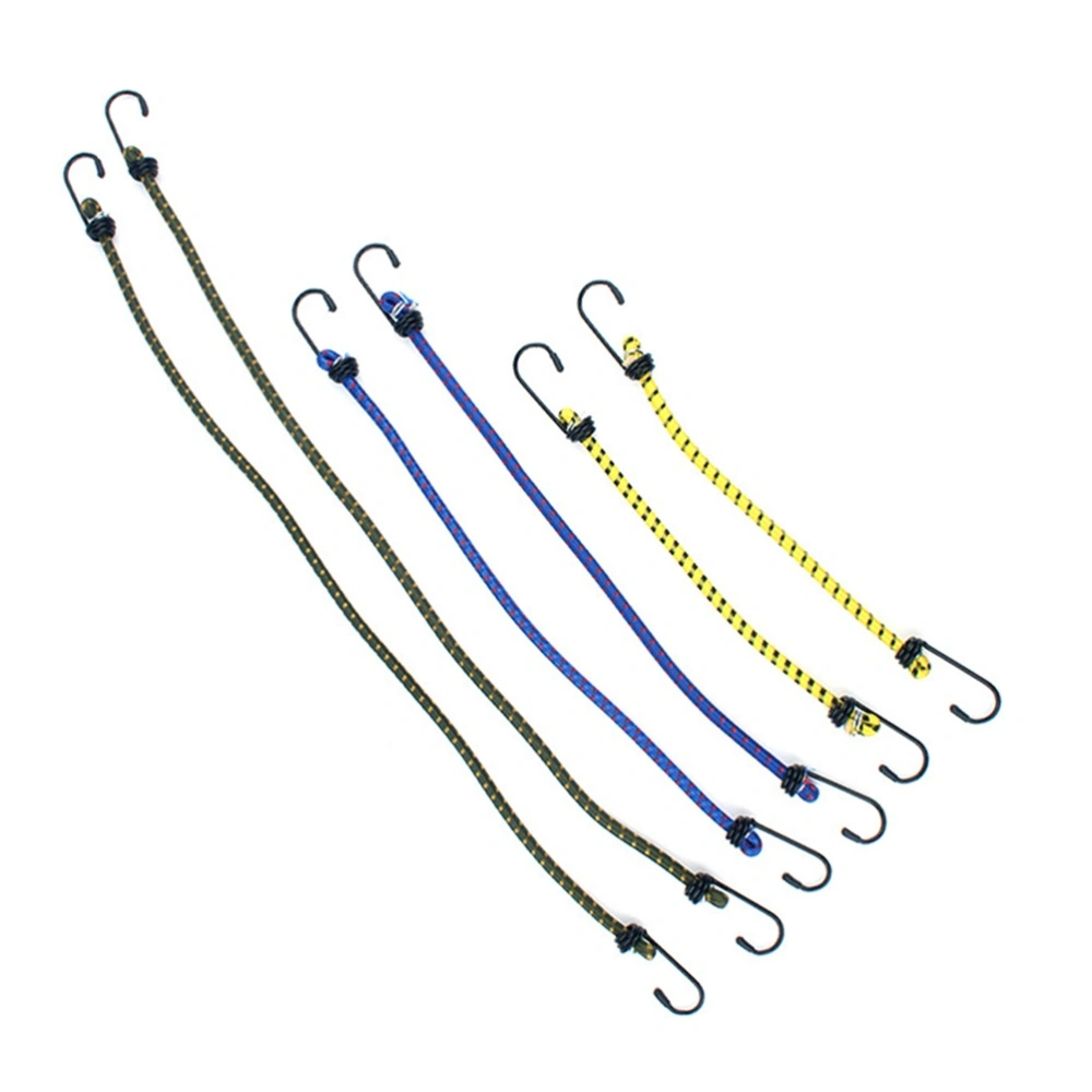 6 PCS/Set Bungee Tie Down Elastic Cords for Tent Baggage and Other Camping Accessories