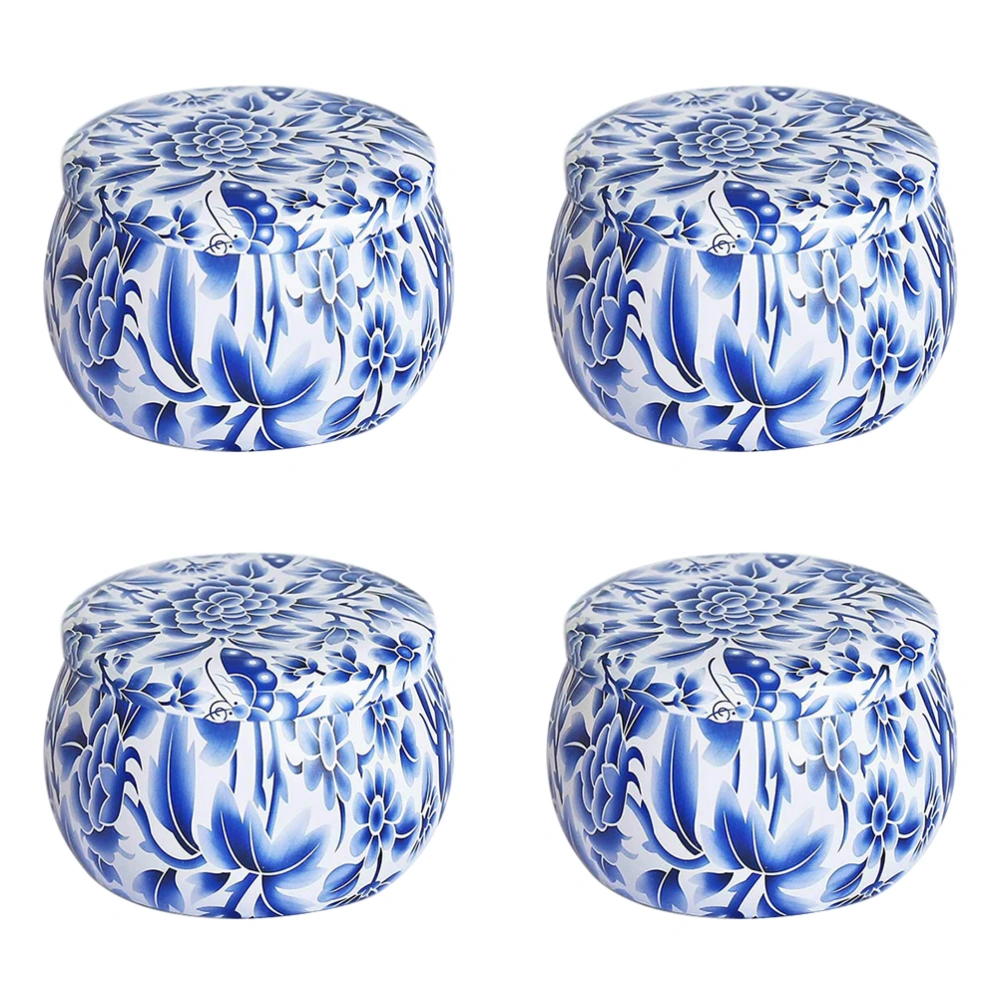 4Pcs Creative Scented Candle Vintage Aromatherapy Candle Home Adornment Blue