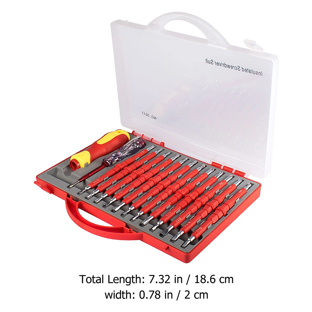 1 Set Insulated Screwdriver Slotted Screwdriver Screw Holder Electrician Tool