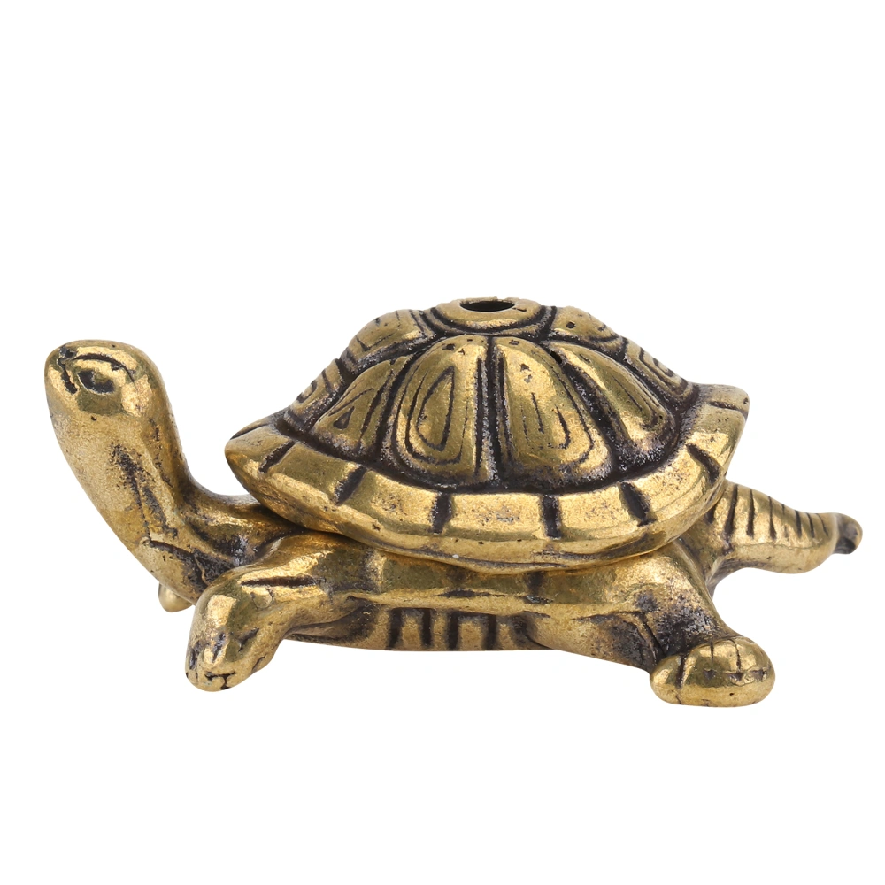 1pc Copper Turtle Adornment Copper Craft Decor Incense Holder Turtle Decor