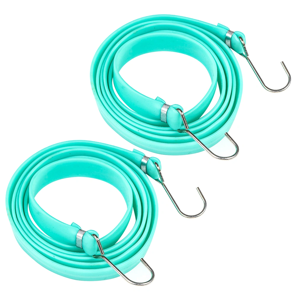2pcs Bike Luggage Strap Elastic Motorcycle Fixed Folding Elastic Rope Tied Rope Binding Bungee Cord (Green)