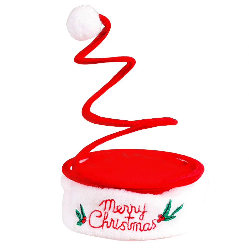 Coil Spring Christmas Hat Comfortable Holiday Headwear for Merry Christmas Ornament (Merry Christmas)