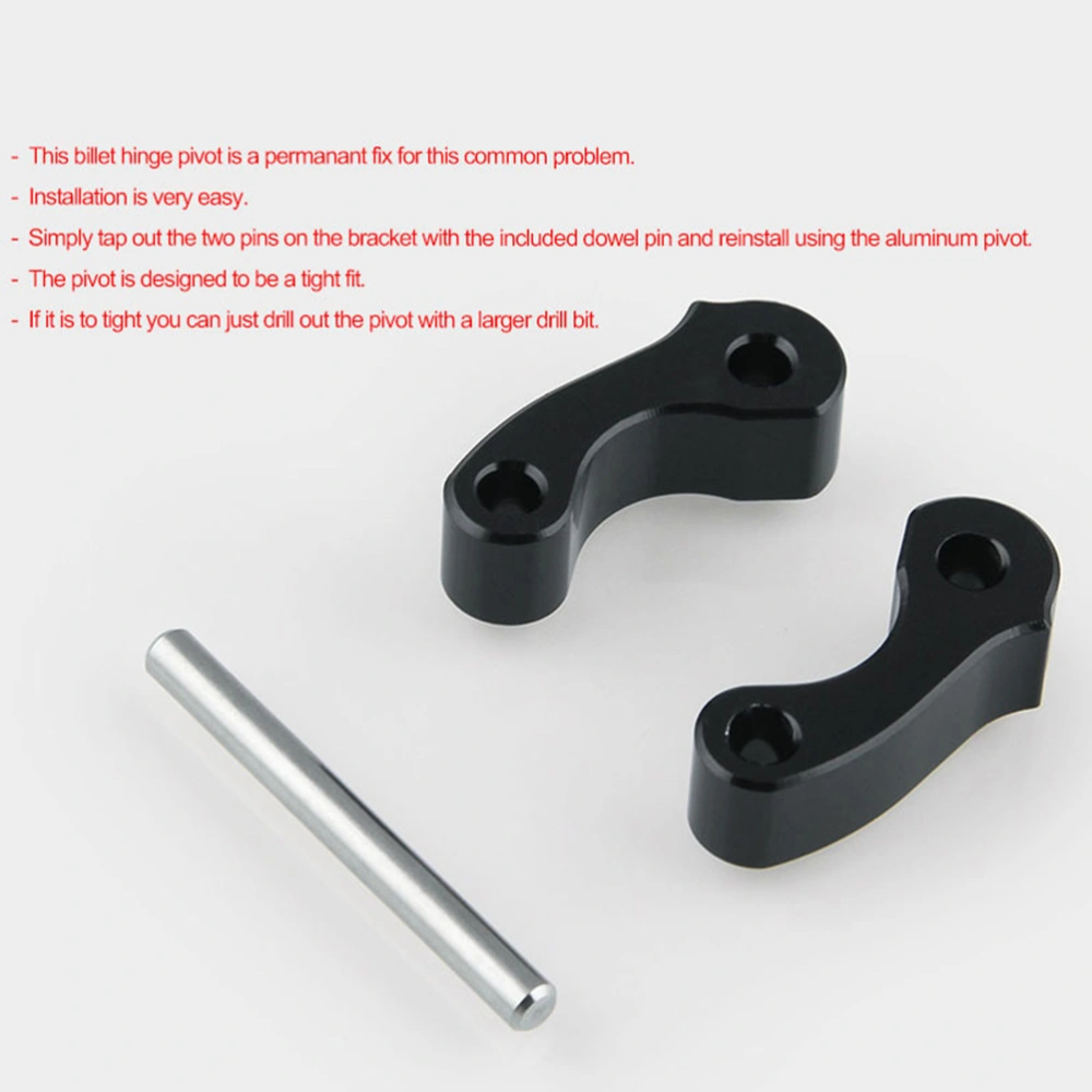 1 Pair Car Window Latch Hinges Aluminum Alloy Window Latch Pivot Compatible with 95-04 Tacoma 00-06 Tundra (Black)