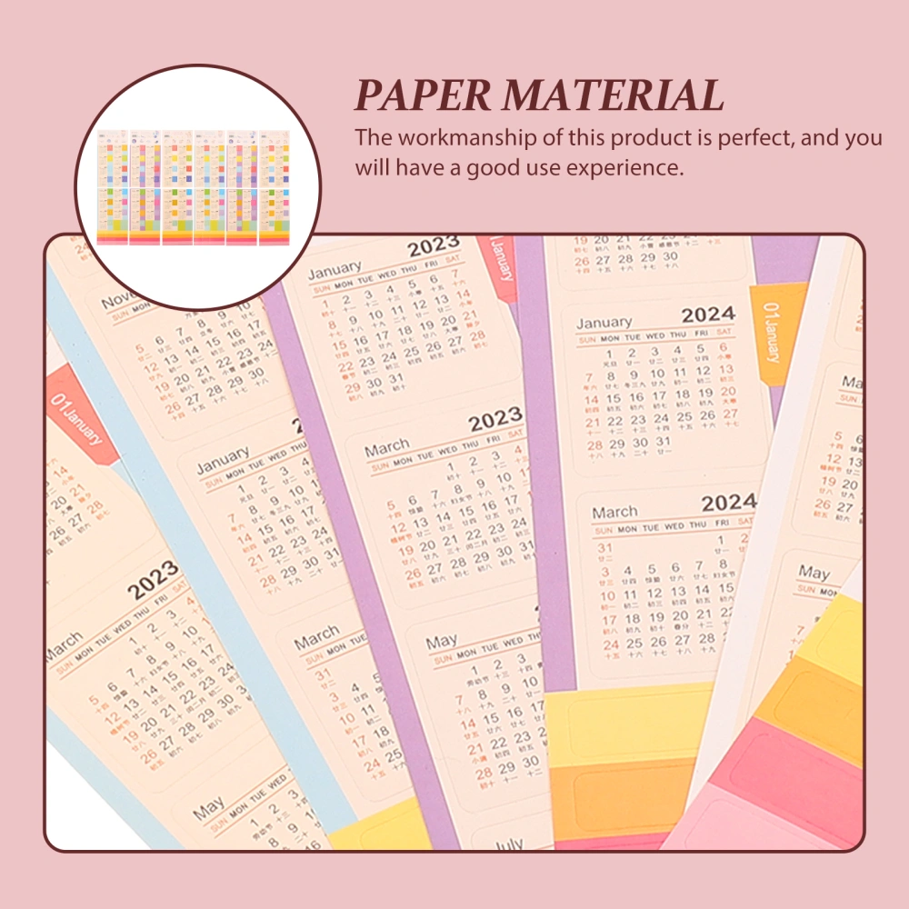 12 Sets of Calendar Index Stickers Monthly Index Tabs Classification Label Stickers