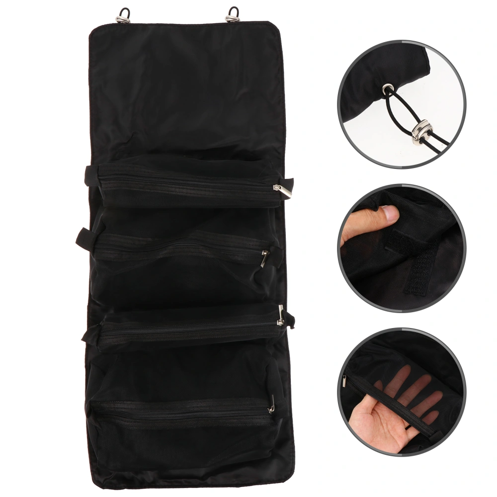 4-in-1 Toiletry Makeup Bag Folding Pouch Hanging Cosmetic Bag for Women Men