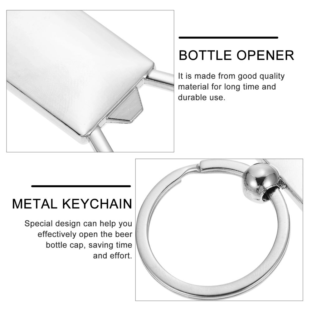 12Pcs Bottle Opener Keychains Heat Transfer Keychains Drink Openers Keychain