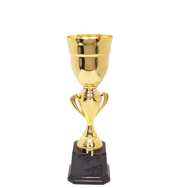 1Pc Golden Plating Award Trophy Cup for Sports Tournaments Competitions