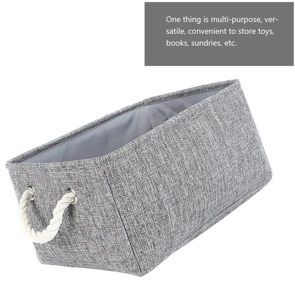 1Pc Folding Storage Basket Children Toy Storage Box Clothing Storage Case (Grey)