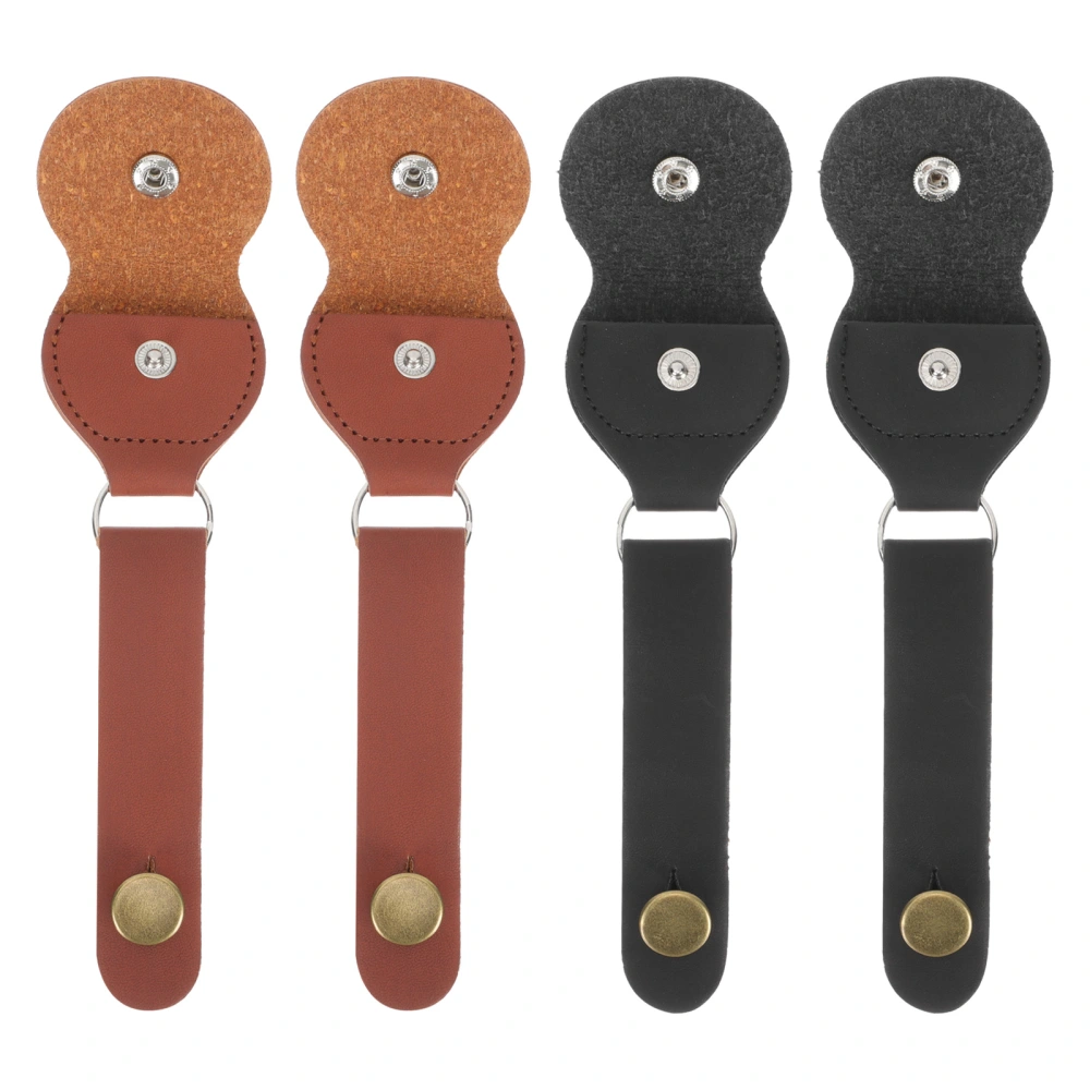 4pcs Guitar Instrument Neck Straps Creative Leather Guitar Headstock Straps