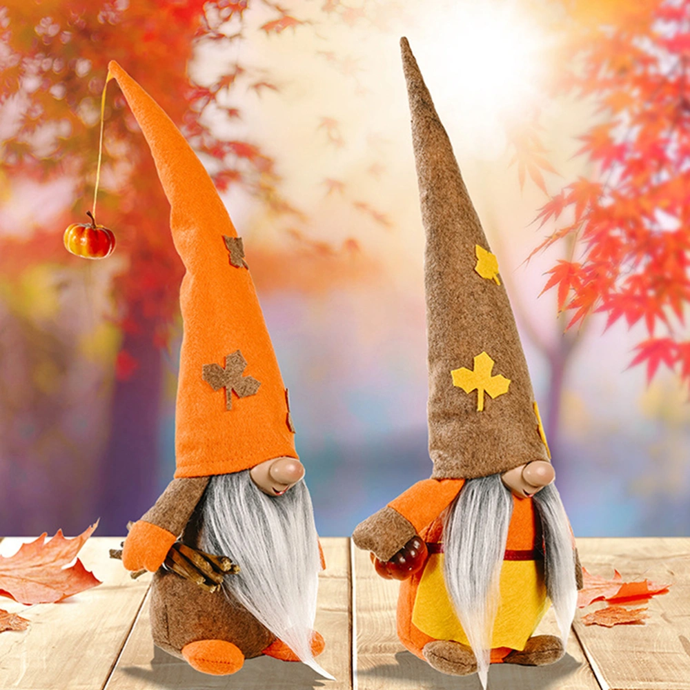 1pc Thanksgiving Day Harvest Faceless Doll Gnome Doll Home Decorative Ornament