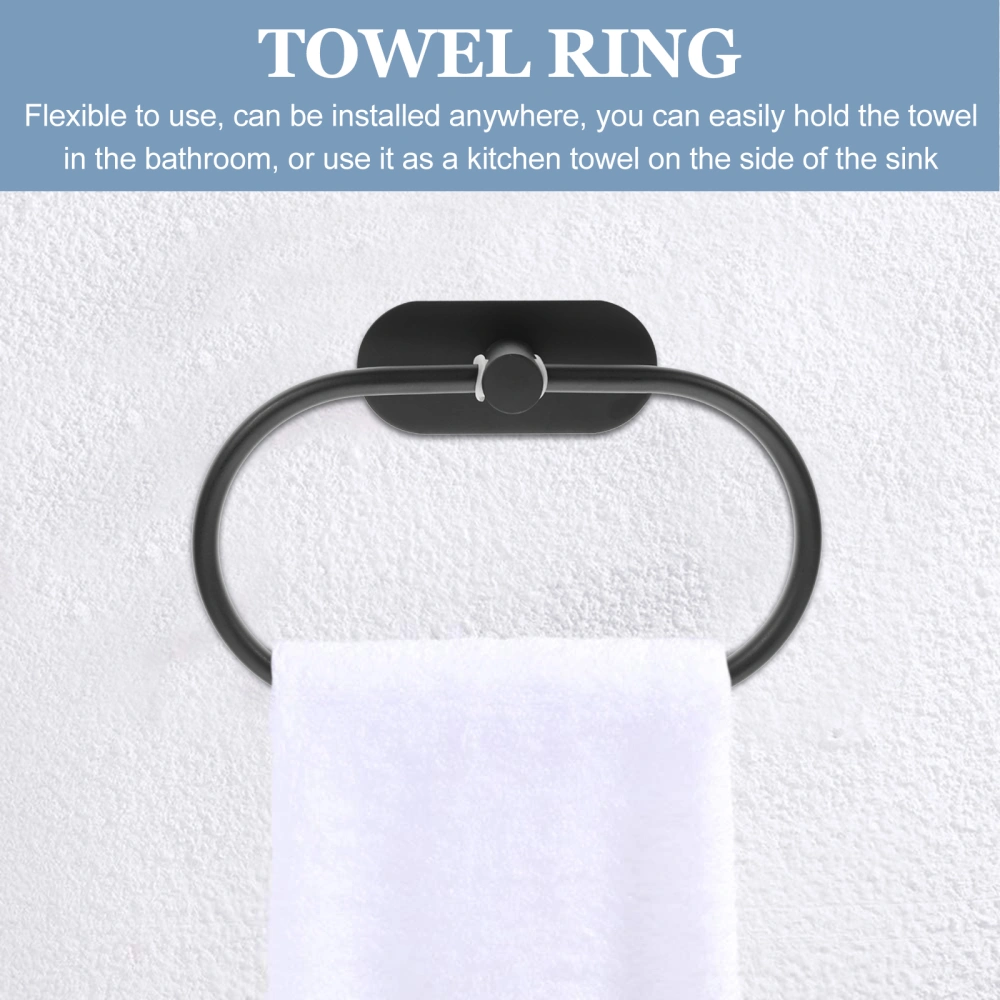 Towel Ring Bathroom Hand Towel Rack Stainless Steel Round Towel Holder Towel Hanger