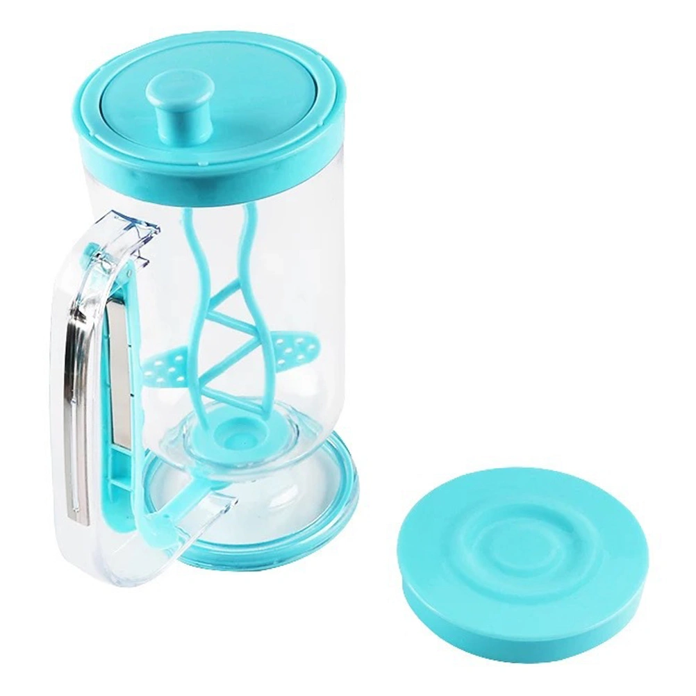 Handheld Batter Dispenser Pastry Plastic Cup with Measuring Label Baking Tools for Cupcake Pancake Cake (Sky-blue)