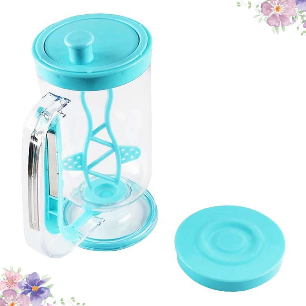 Handheld Batter Dispenser Pastry Plastic Cup with Measuring Label Baking Tools for Cupcake Pancake Cake (Sky-blue)