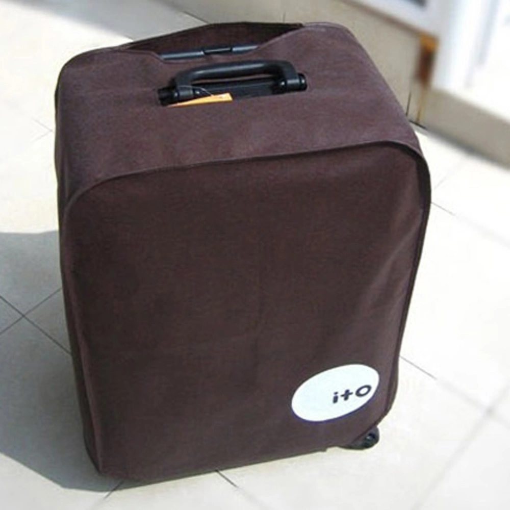 Foldable Waterproof Dustproof Luggage Cover Protector for 22-inch Trolley Case Suitcase (Coffee)