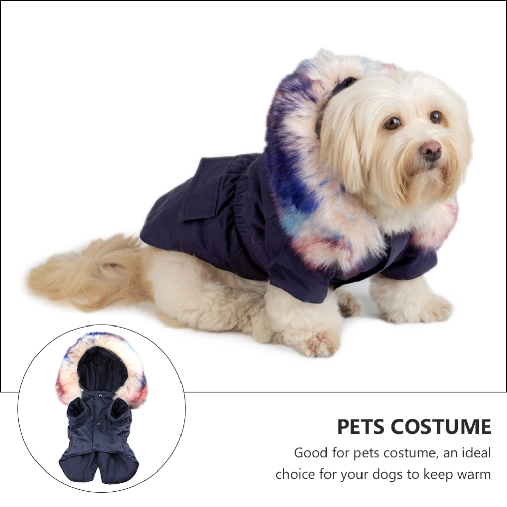 Pet Winter Warm Cotton Hoodie Pet Dog Hooded Clothes Lightweight Hoodie Costume